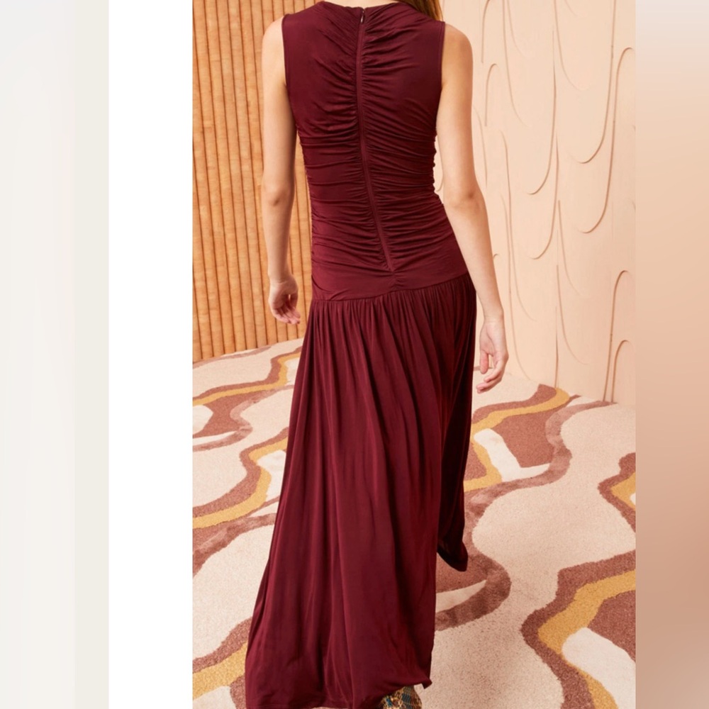 ULLA JOHNSON Flora Midi Dress Amaro Sz M - Picture 8 of 9